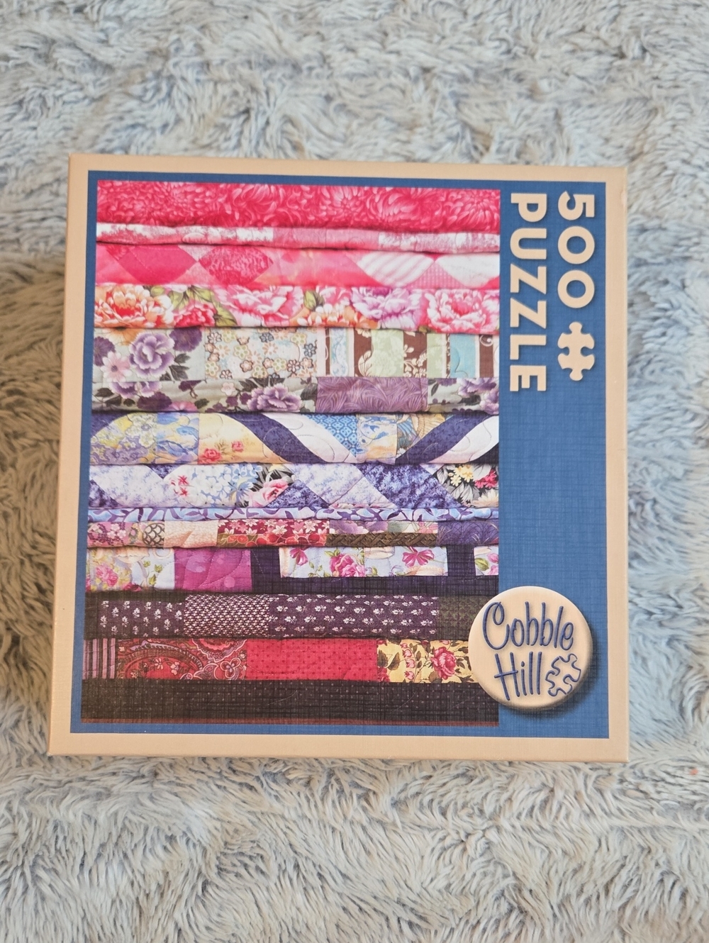 Cobble Hill - Quilts 500 Piece Puzzle With Colorful Patterned Quilts